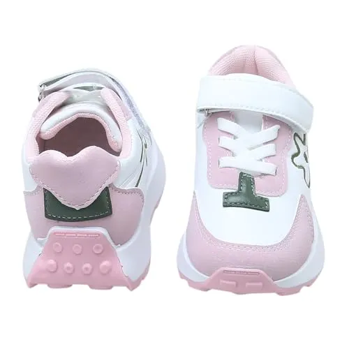 Hopscotch Girls PU Text Print Athletic Shoes in Pink Color, UK: 14 (XZY-4575295)