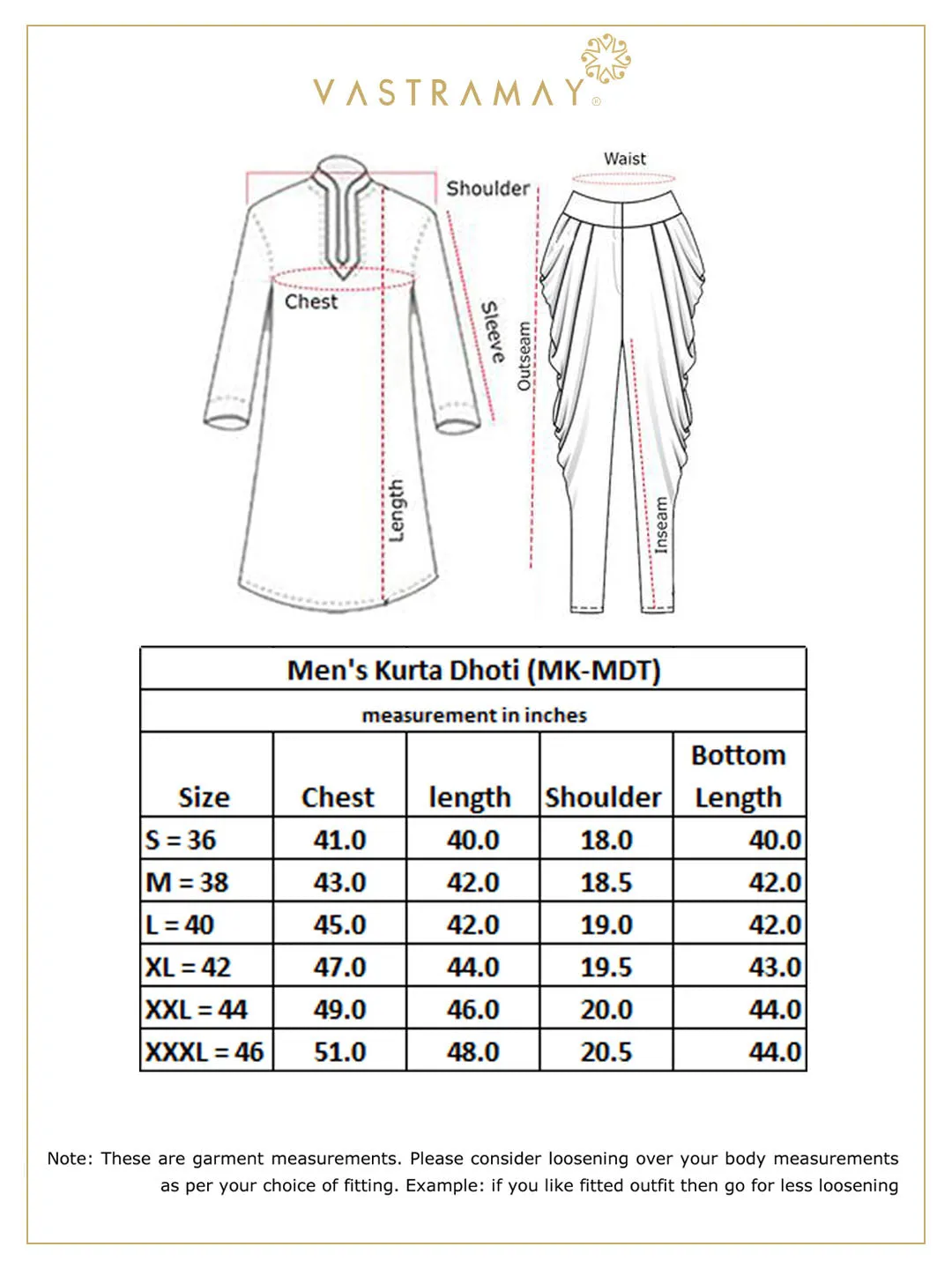 Jashvi Men's Rose Gold Kurta With Dhoti Pants