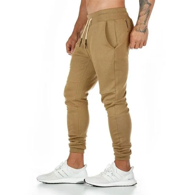 Joggers Sweatpants - Men Casual Pants - Solid Color Gyms Fitness Workout Sportswear Trousers (TG4)