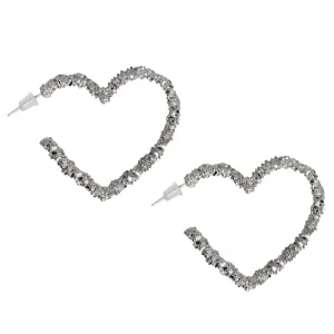 Joker & Witch I Heart You Silver Bling Earrings for Women