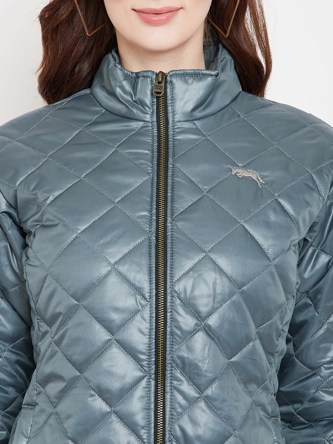 JUMP USA Women Grey Quilted Jackets