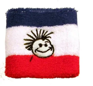 Knuckleheads Red White and Blue Striped Wristband