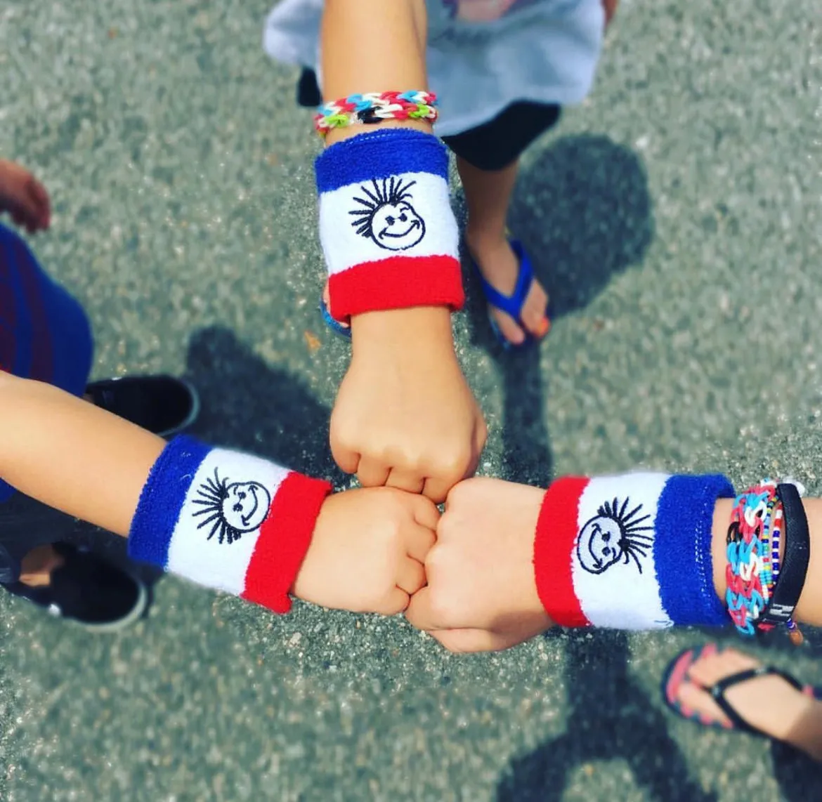 Knuckleheads Red White and Blue Striped Wristband