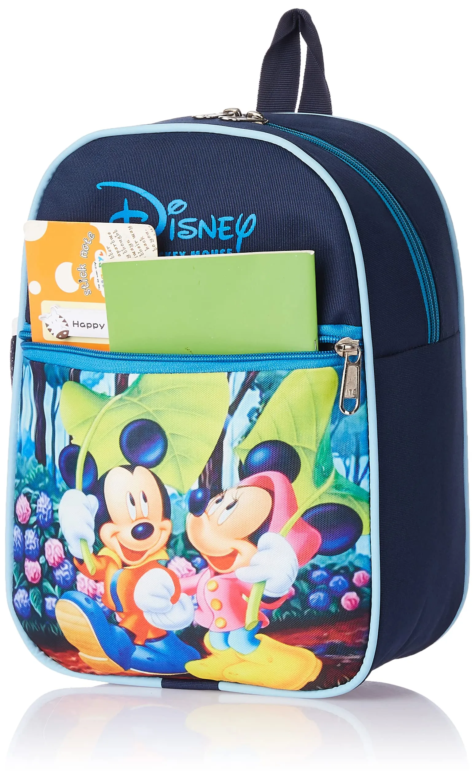 Kuber Industries Disney Print Unisex School Bag|Kids School Backpack|School Bag for Girls, Boys|Disney Mickey Minnie Mouse| Blue|