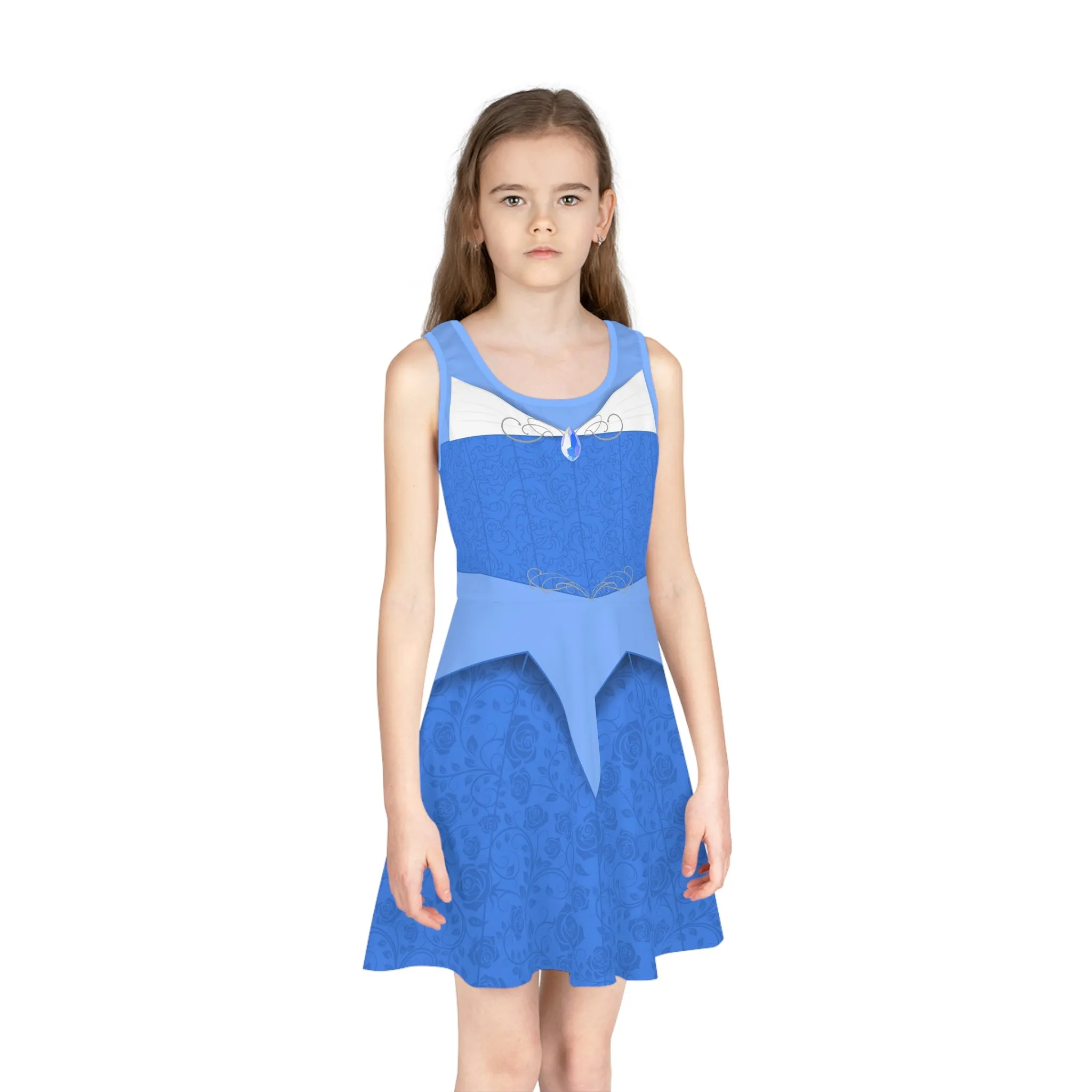 Make it Blue Sleeping Princess Girls' Sleeveless Sundress