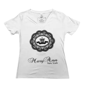 MARYANN Tshirt Womens Small-Large White Logo