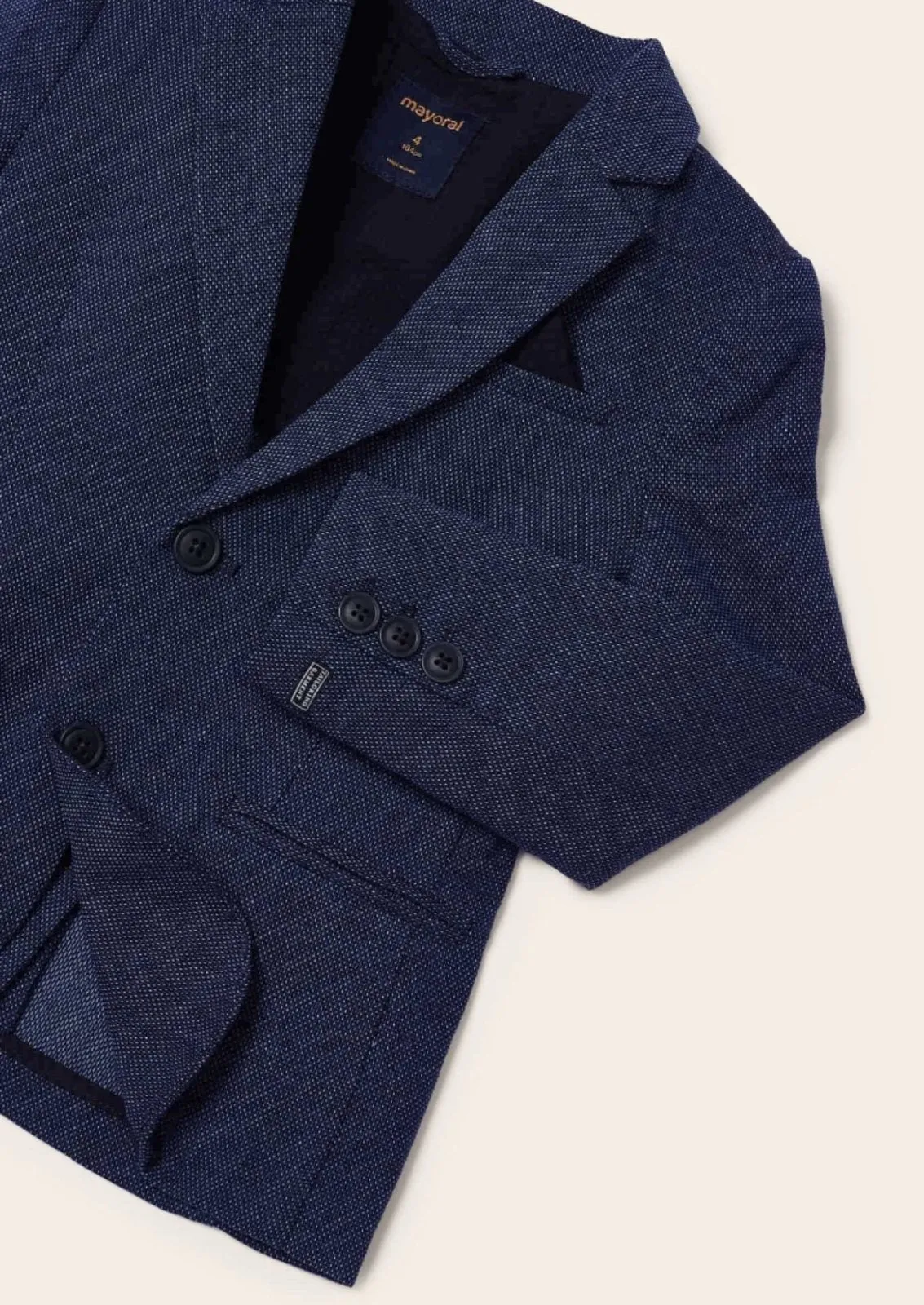 Mayoral Boys Navy Tailored Linen Jacket AND Pants Set