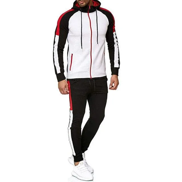 Men Tracksuit - Autumn 2 Piece Set Sports Clothes - Men Jogging Sweatsuits Gym Clothes (D101)(TM9)