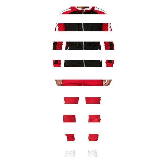 Men Tracksuit - Autumn 2 Piece Set Sports Clothes - Men Jogging Sweatsuits Gym Clothes (D101)(TM9)