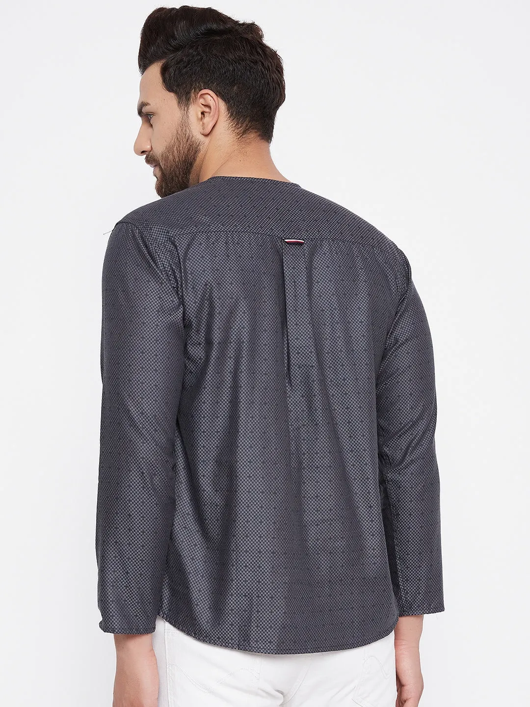 Men's Woven Design Straight  Kurta - Even Apparels