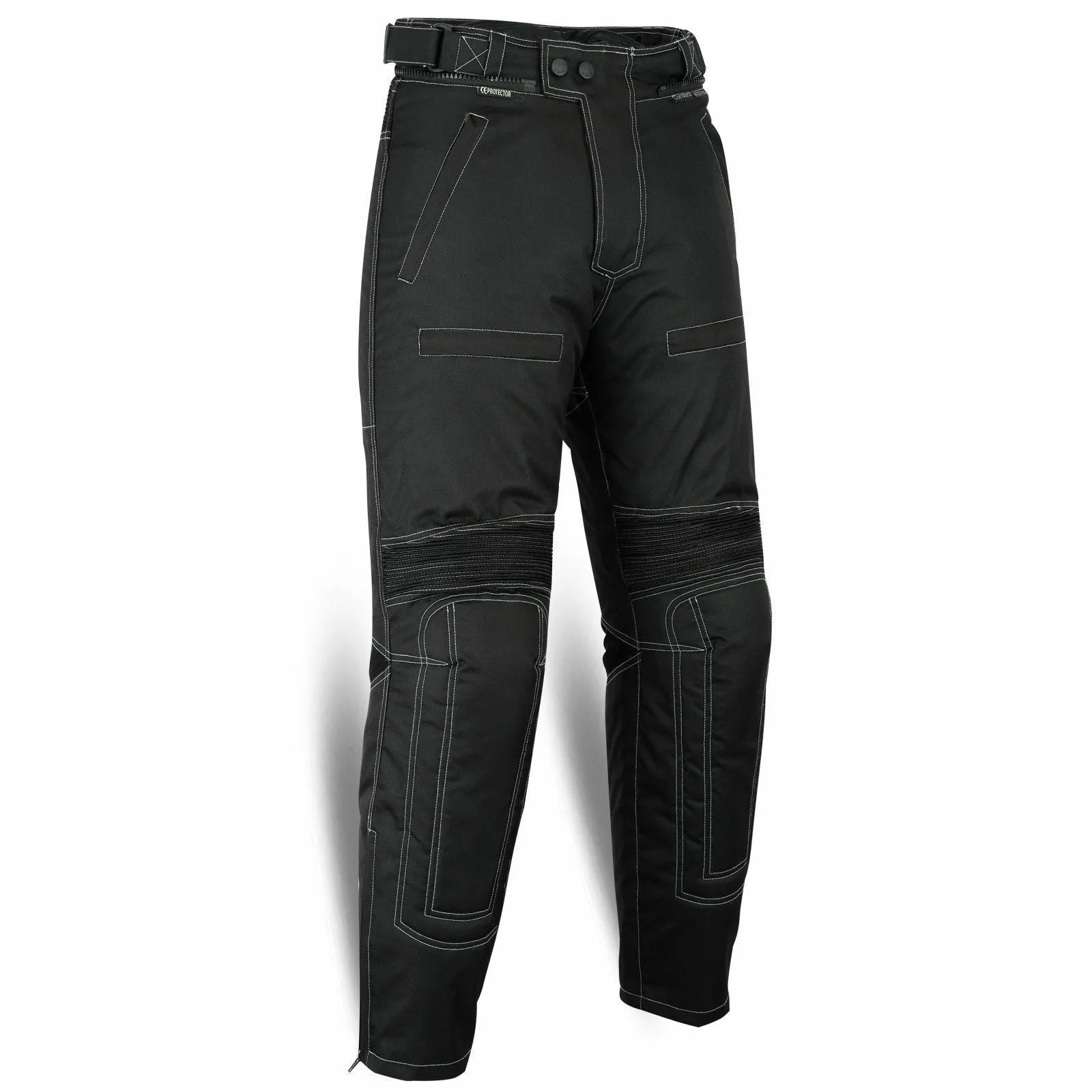 NEW Motorcycle Bikers Cordura Textile Waterproof Trousers Pants Armoured Black