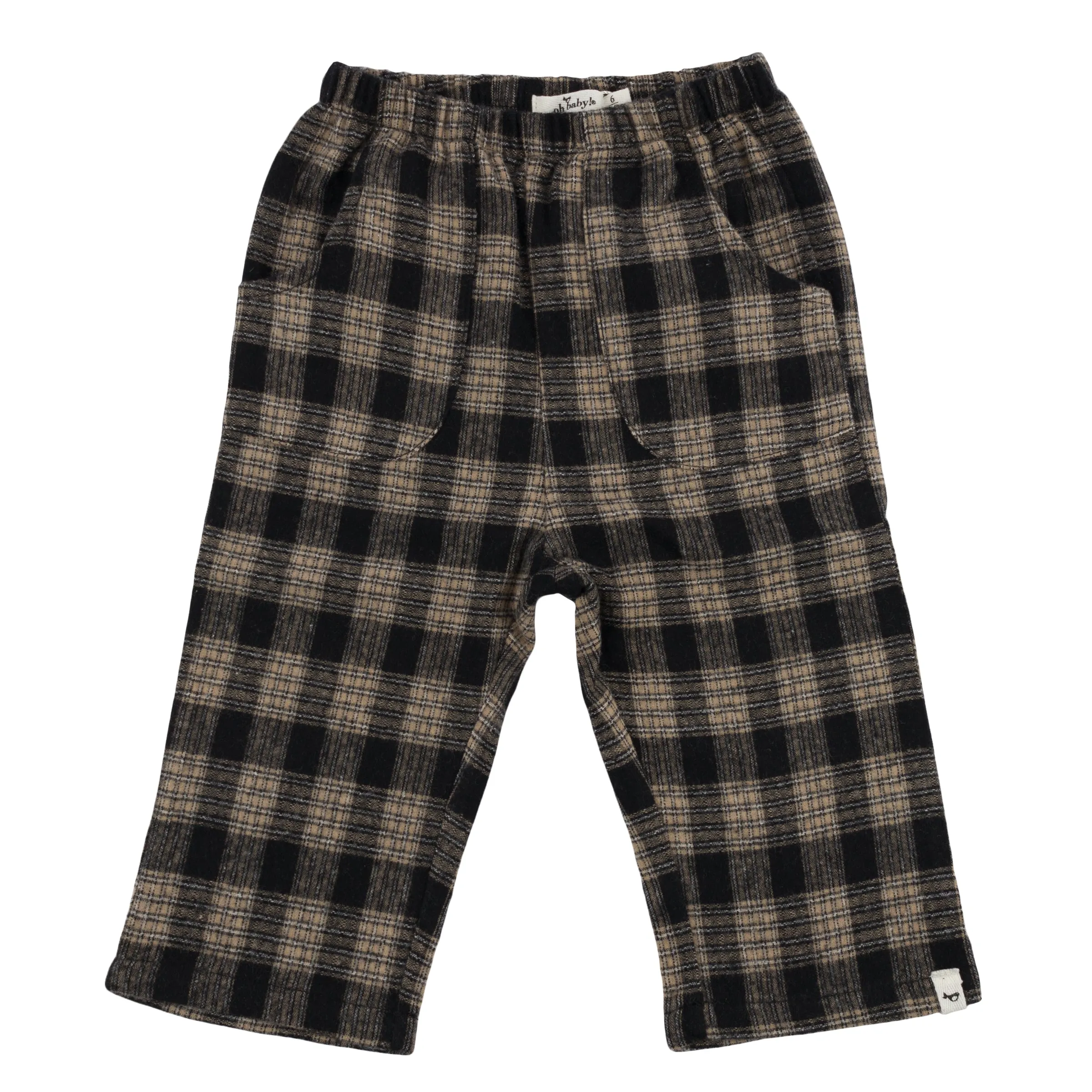 oh baby! Scottish Plaid Pocket Trouser - Coal