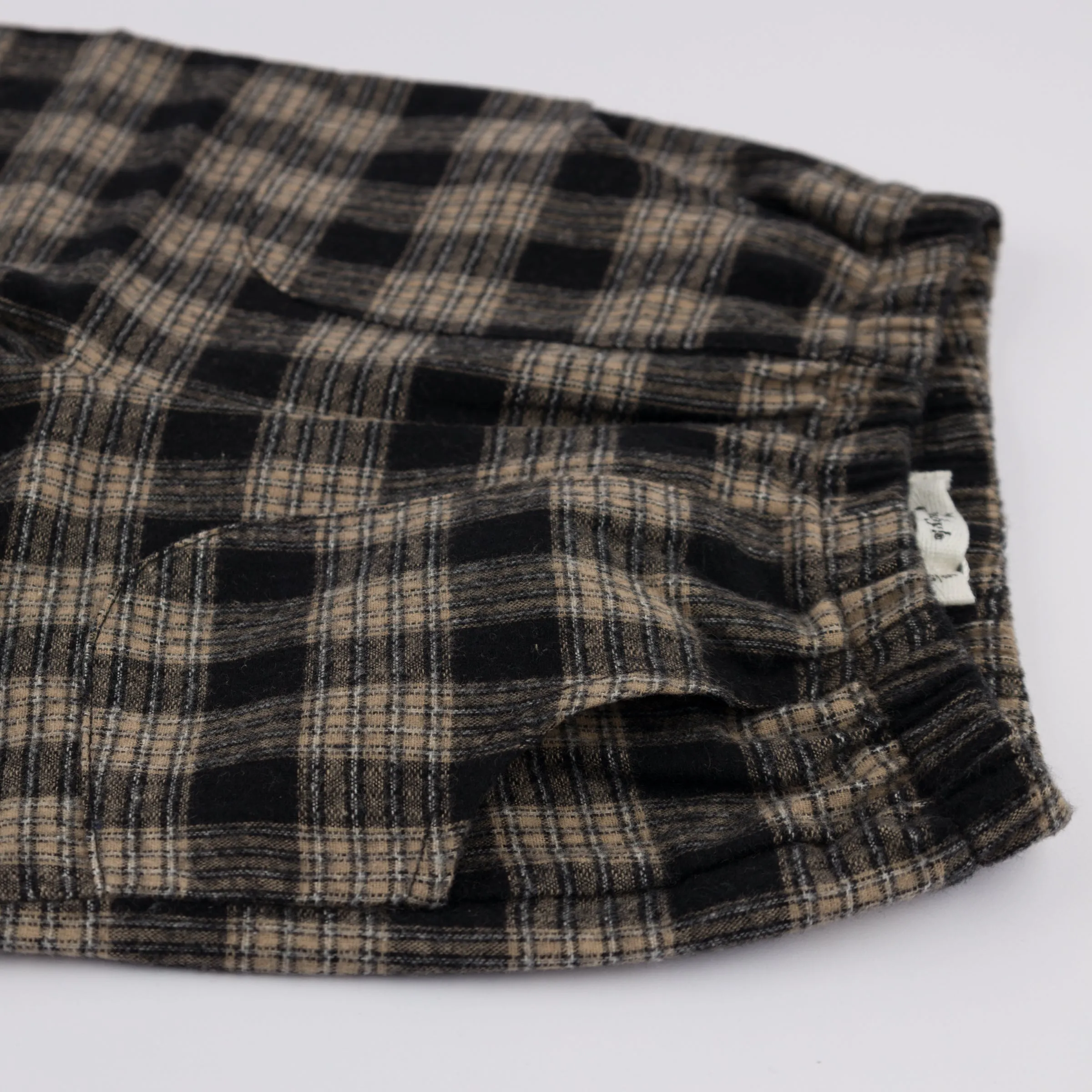 oh baby! Scottish Plaid Pocket Trouser - Coal