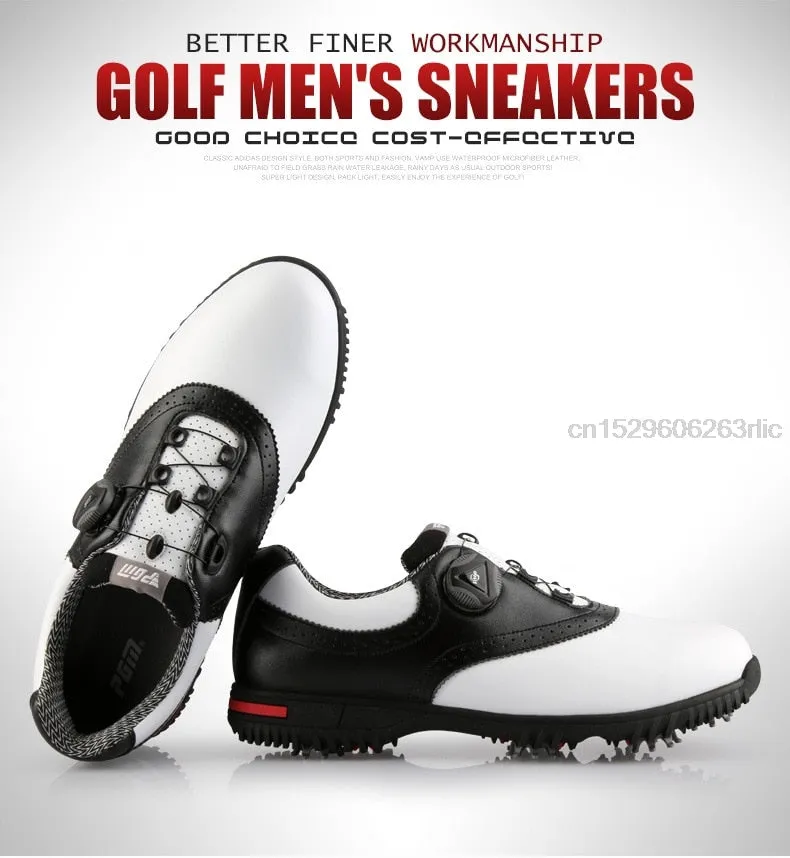 PGM Men Golf Shoes Waterproof Sports Shoes Rotating Buckles Anti-slip Sneakers Multifunctional Golf Trainers