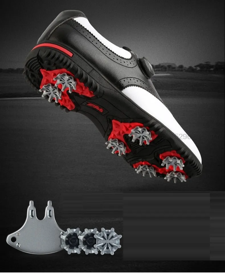 PGM Men Golf Shoes Waterproof Sports Shoes Rotating Buckles Anti-slip Sneakers Multifunctional Golf Trainers