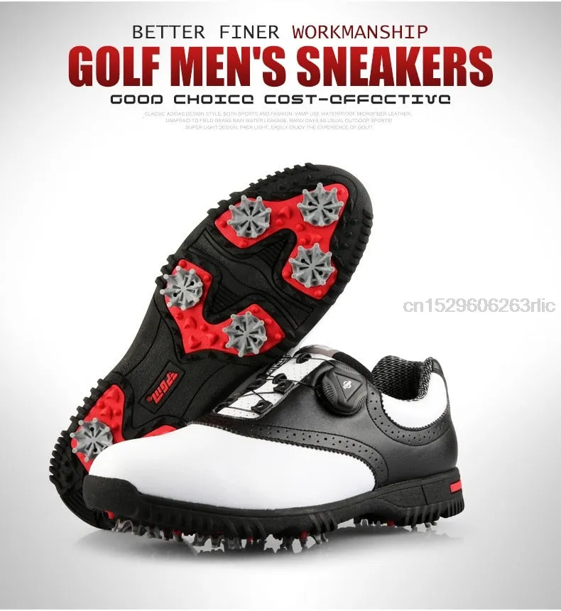 PGM Men Golf Shoes Waterproof Sports Shoes Rotating Buckles Anti-slip Sneakers Multifunctional Golf Trainers