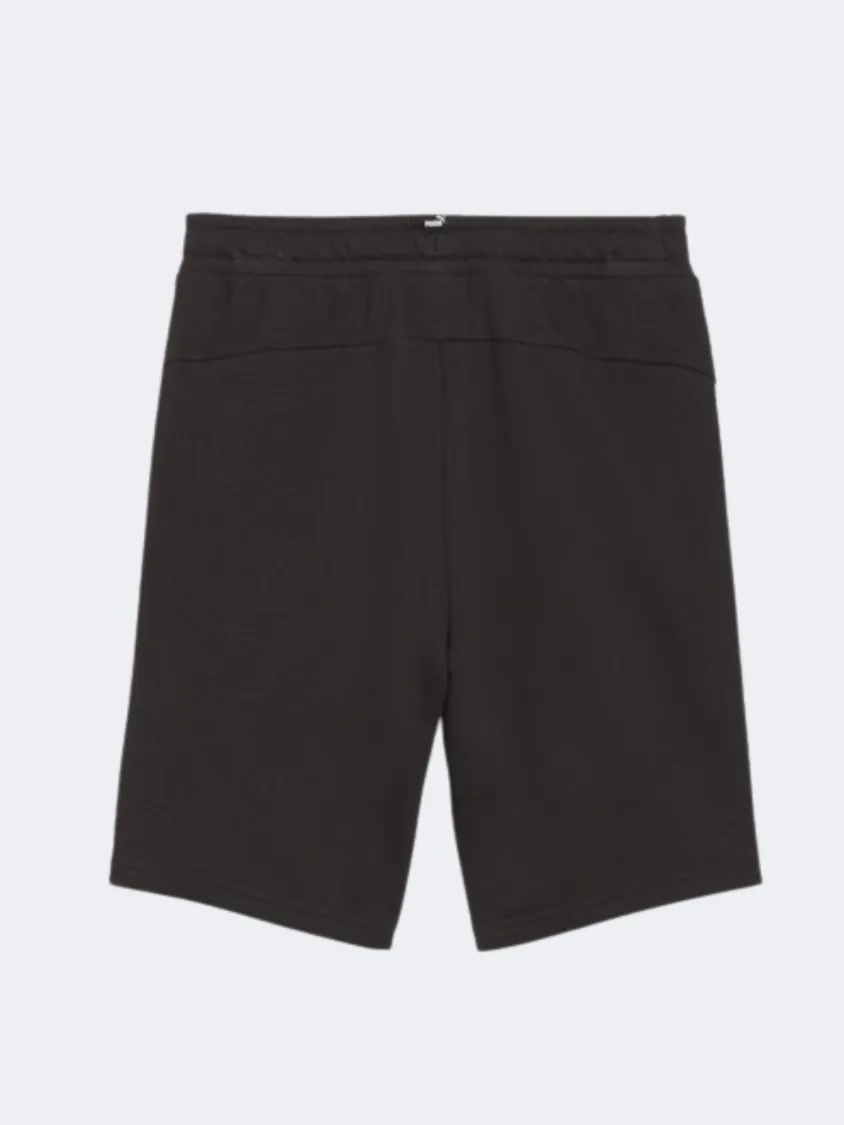 Puma Essential Plus 2 Col Boys Lifestyle Short Black/Lime Sheen