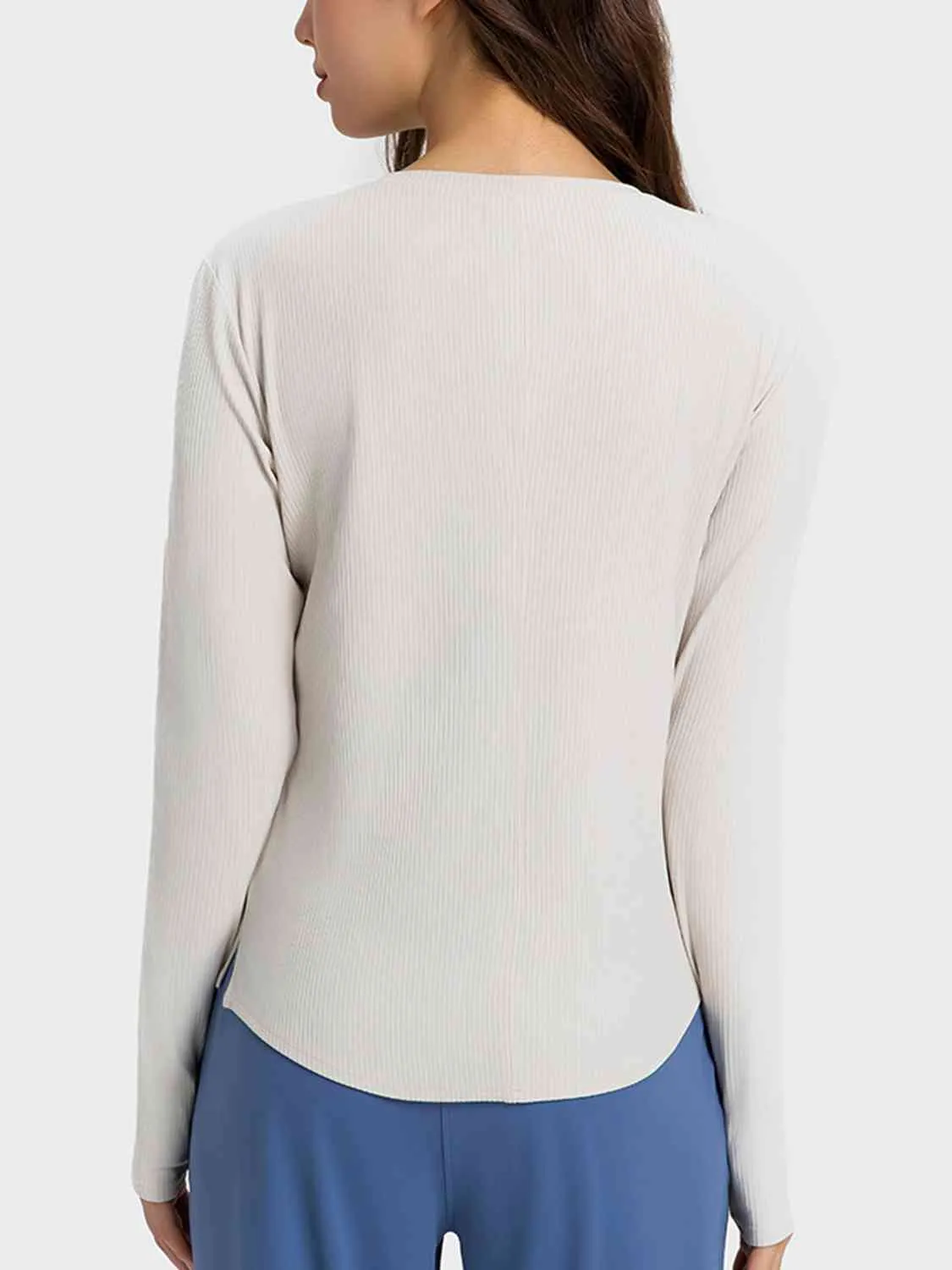 Round Neck Long Sleeve Sport Top