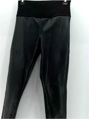 Spanx Womens Faux Leather Leggings Stretch Strap Pull On Active Pants Color Black Size Medium