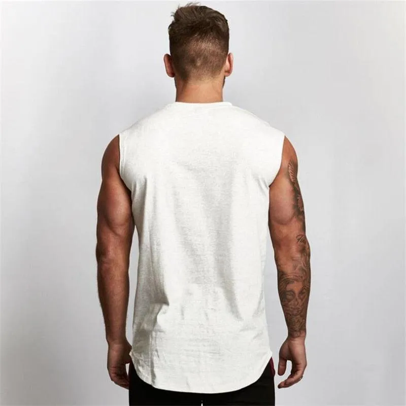 Summer Newest Brand Mens Curved Hem Solid Color Gyms Stringers - Vest Bodybuilding Clothing Fitness Man Tanks Tops (TM7)(1U101)(1U100)