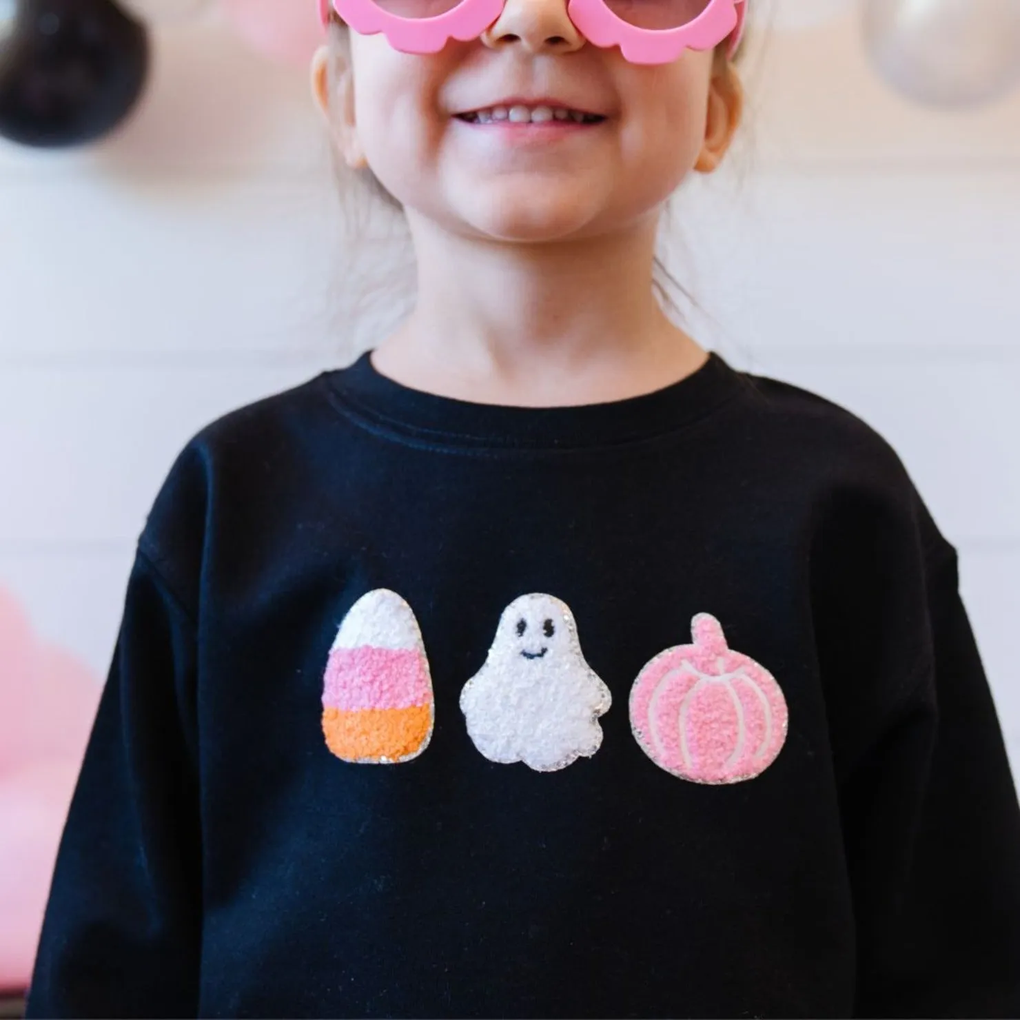 Sweet Wink Girls Halloween Treats Patch Sweatshirt