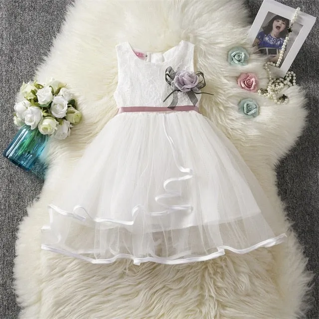 Toddler Girl Baby Clothing Dresses-Birthday-Party Occasion