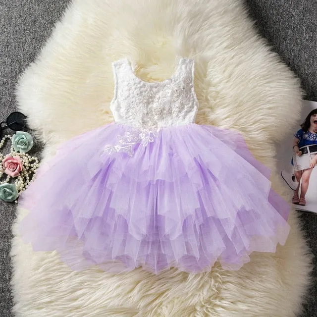 Toddler Girl Baby Clothing Dresses-Birthday-Party Occasion