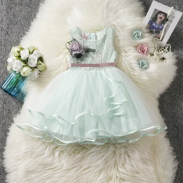 Toddler Girl Baby Clothing Dresses-Birthday-Party Occasion