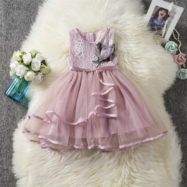 Toddler Girl Baby Clothing Dresses-Birthday-Party Occasion