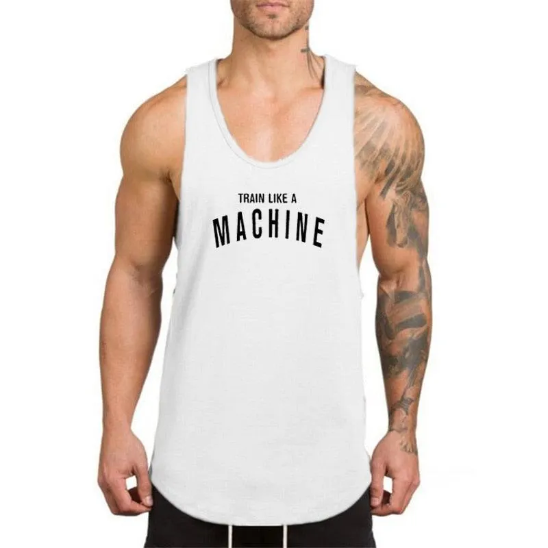 Top Brand gyms clothing - Men Bodybuilding and Fitness Stringer Tank Top Vest sportswear Undershirt -Muscle workout Singlets (TM7)(1U101)(1U100)