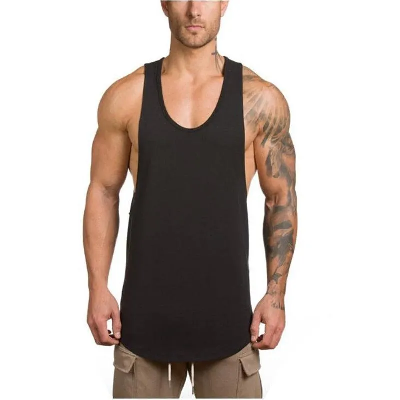 Top Brand gyms clothing - Men Bodybuilding and Fitness Stringer Tank Top Vest sportswear Undershirt -Muscle workout Singlets (TM7)(1U101)(1U100)