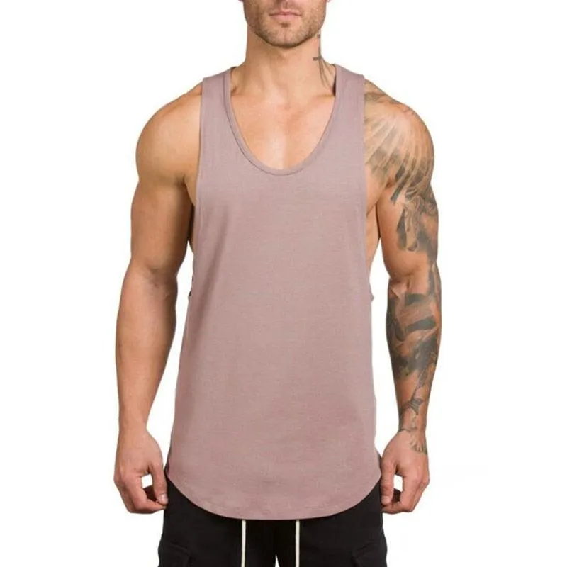 Top Brand gyms clothing - Men Bodybuilding and Fitness Stringer Tank Top Vest sportswear Undershirt -Muscle workout Singlets (TM7)(1U101)(1U100)