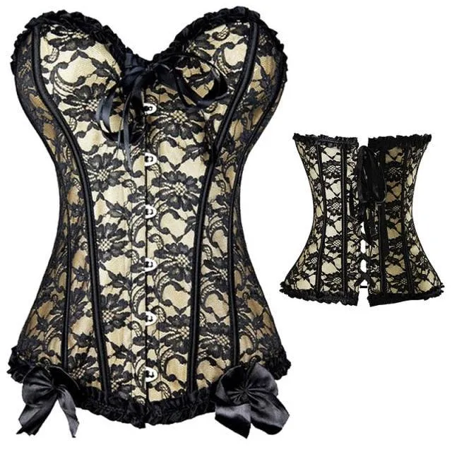 Trending X Sexy Women steampunk clothing gothic Plus Size Corsets Lace Up boned Overbust Bustier Waist (FH)(FHW1)(1U31)(1U24)(3U29)(TSL1)