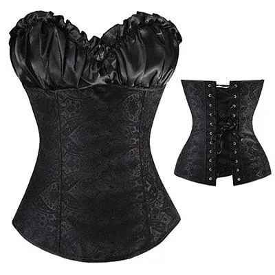 Trending X Sexy Women steampunk clothing gothic Plus Size Corsets Lace Up boned Overbust Bustier Waist (FH)(FHW1)(1U31)(1U24)(3U29)(TSL1)