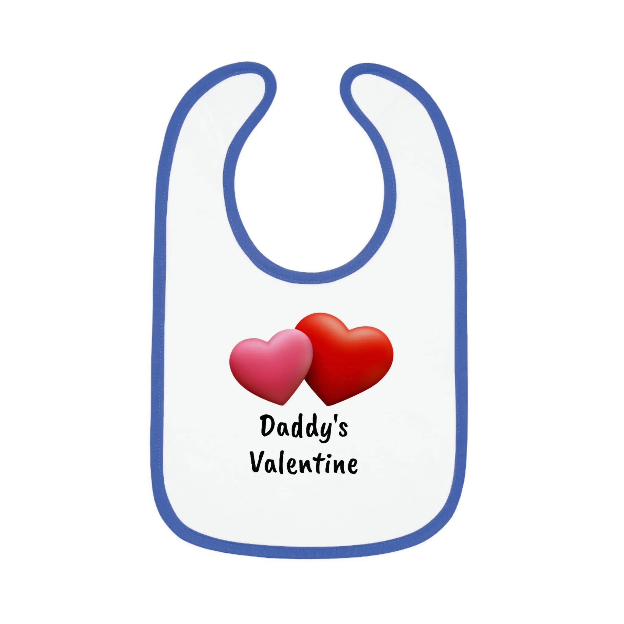 Valentine's "Daddy's Valentine" Baby Contrast Trim Jersey Bib