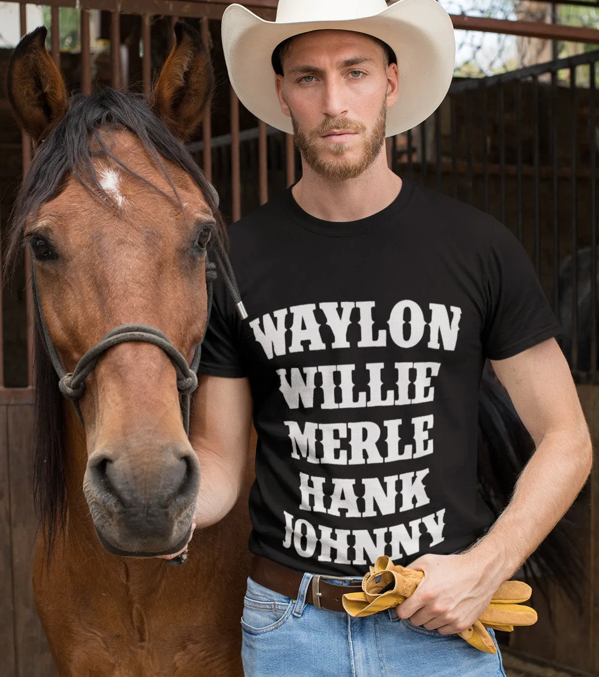 WAYLON WILLIE MERLE HANK JOHNNY T-SHIRT