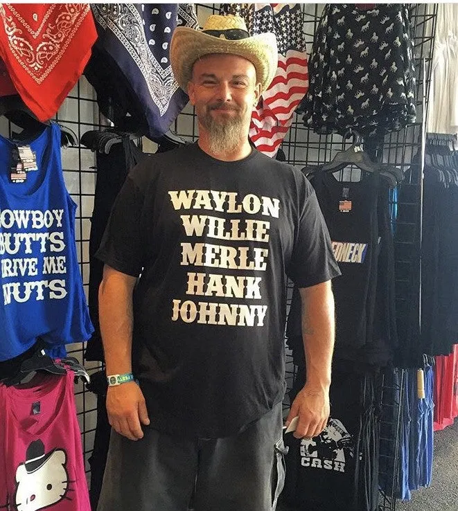 WAYLON WILLIE MERLE HANK JOHNNY T-SHIRT