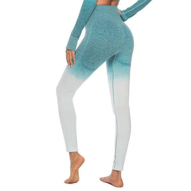 Women Fitness Seamless Leggings - High Waist  Hollow Fitness Sporting Leggings (TBL)(BCD3)