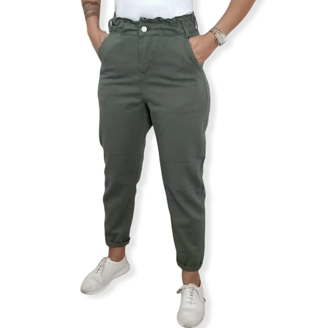 Women Jeans Pants - Olive Green