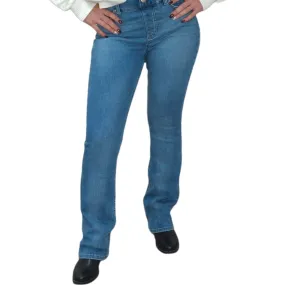 Women Lee Jeans Pants (Boot Cut) - Light Blue (fake button - stretch)