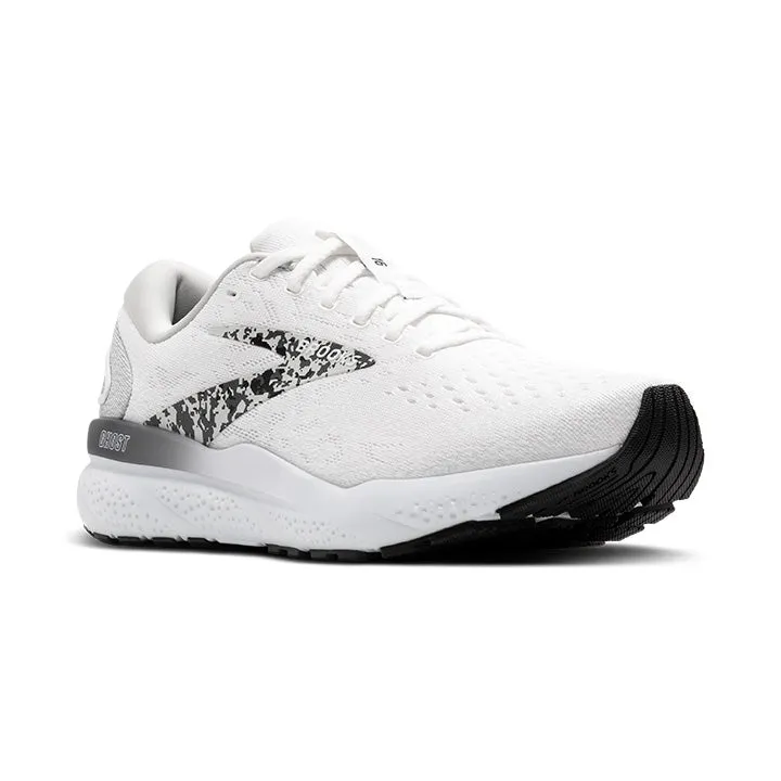 Women's Brooks Ghost 16 1204071B147 Color:  White/Oyster/Lava