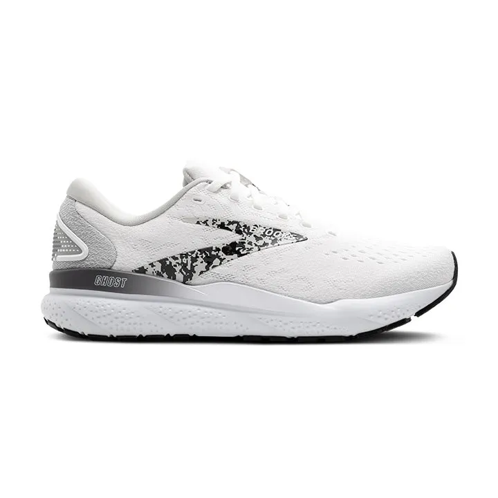 Women's Brooks Ghost 16 1204071B147 Color:  White/Oyster/Lava